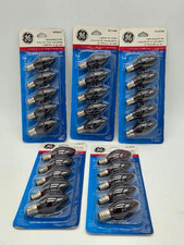 GE C-7 RED Light Bulbs 5 Watt Holiday Christmas Light 5 Packs 5 Each 25 Bulbs