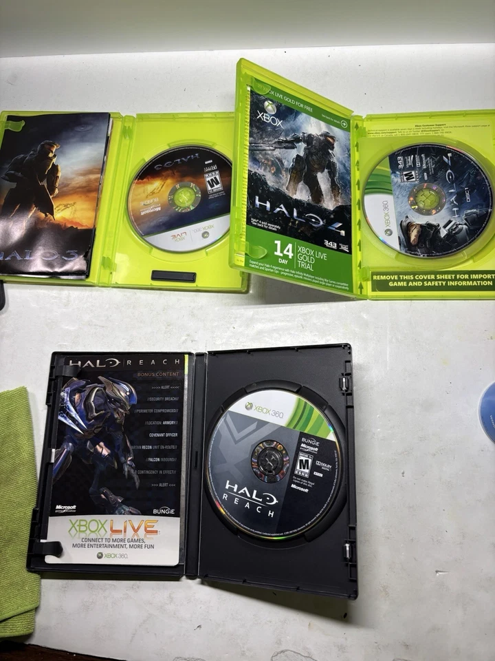 Halo Xbox 360 Lot Halo 3 Halo Halo 4 Halo and Halo reach tested and working - Image 2 of 3