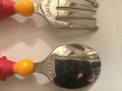 Gerber. Children’s Spoon And Fork. Padded Handles 5” - Picture 2 of 4