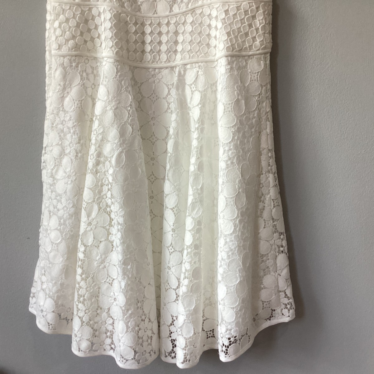 Diane Von Furstenberg white lace dress sz 0 | eBay