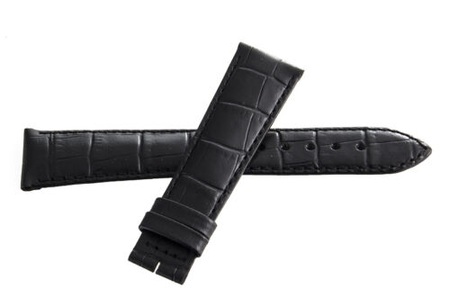 Genuine Longines 20mm x 16mm Black Alligator Leather Watch Band Strap L682101028 - Picture 1 of 3