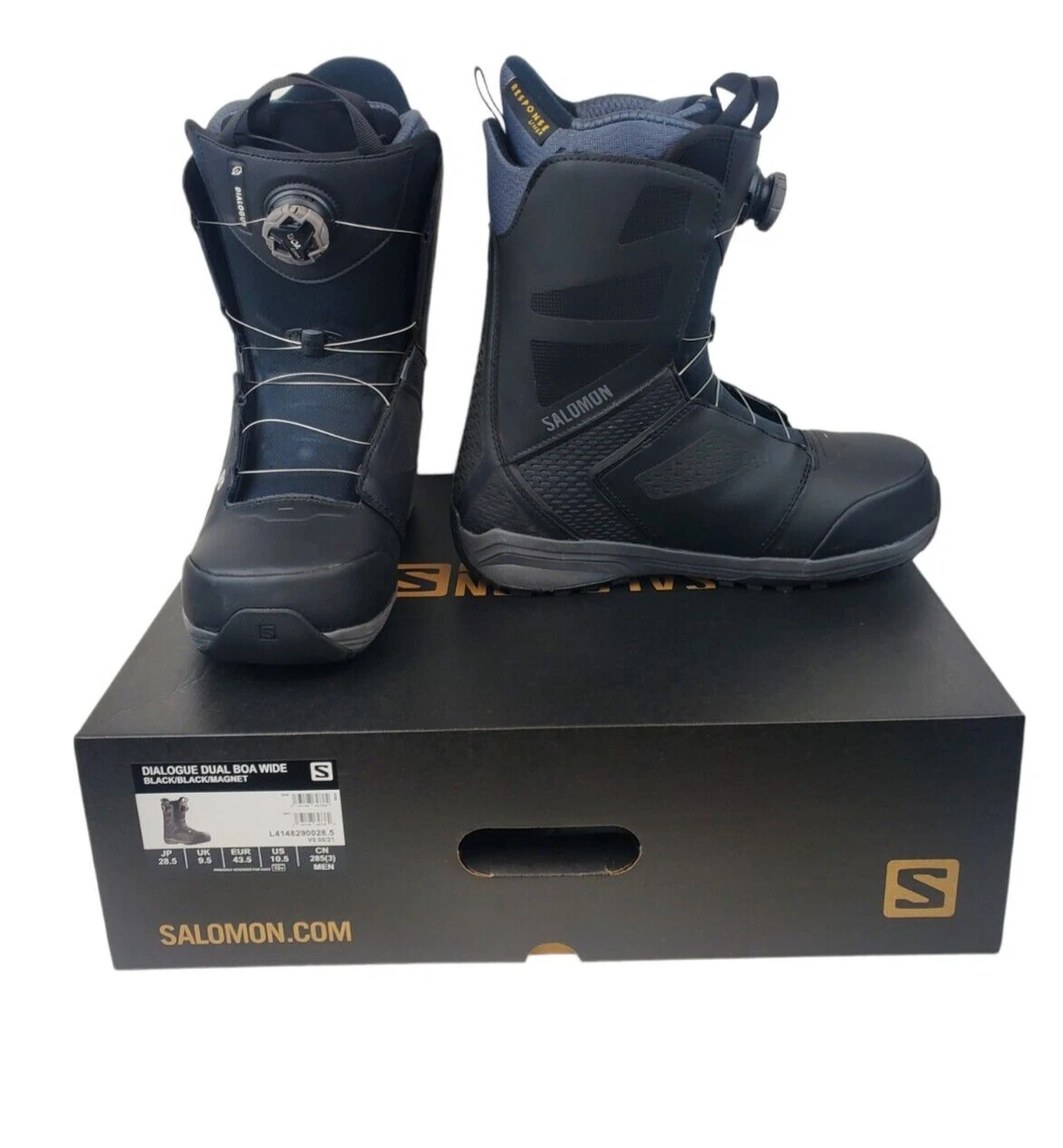 amerikansk dollar Kunde fugtighed Salomon Dialogue Dual BOA Wide Black Snowboard Boots Mens 10.5 with box | eBay amerikansk dollar Kunde fugtighed Salomon Dialogue Dual BOA Wide Black Snowboard Boots Mens 10.5 with box | eBay
