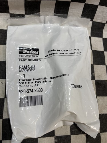 PARKER FAMS-84, FAMS84, 520-574-2600, Male Straight Adapter, LOT OF 2 #CC18 - Picture 3 of 7