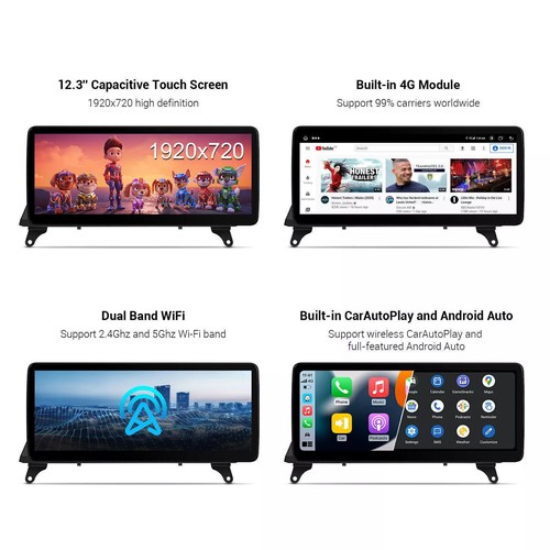 12.3" Car Stereo Android 13 For BMW X5 X6 E70 E71 CIC Fit Apple Carplay GPS NAVI - Picture 5 of 18