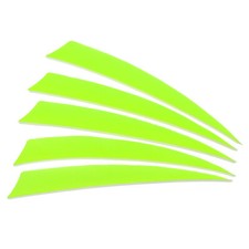 Arrows Vanes 50 Pack 5 Inch Arrow Feather Left Wing Fluorescent Green for DIY
