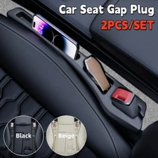 2x Car Side Seat Gap Filler Organizer Set with Phone Holder for Prevent Falling