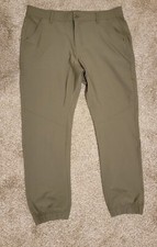 New Tentree Men's Destination Jogger Pants Olive Night Green 38 drawstring waist