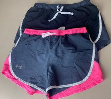 Under Armour Size YLG Youth Large HeatGear Shorts Lot of 2 GUC