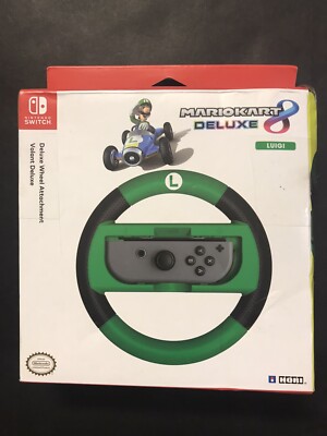 Hori Mario Kart 8 Deluxe Wheel Attachment [ Luigi Edition ] NEW
