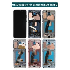 US OLED Display LCD Touch Screen Digitizer Frame Assembly For Samsung Galaxy S20