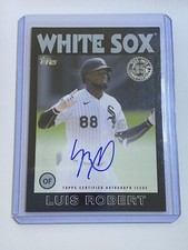 2021 Topps Update Baseball 1986 Topps Autographs Black #86A-LR Luis ROBERT #/199