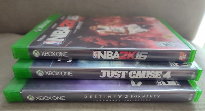 XBOX ONE Game Lot (3) Just Cause 4, Destiny 2, NBA 2K16 READ