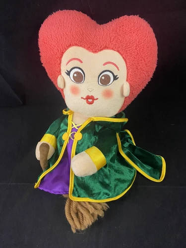 Disney Hocus Pocus WINIFRED SANDERSON ON HER BROOM 16" Plush Witch Kidrobot