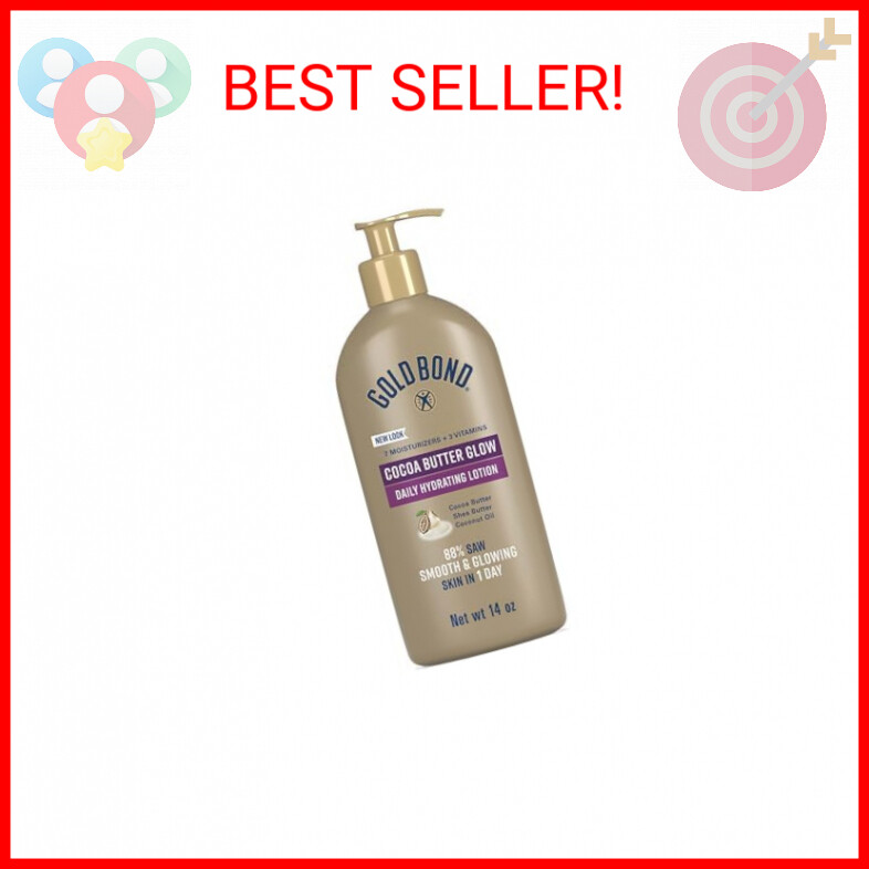 Gold Bond Cocoa Butter Glow Daily Hydrating Lotion with Shea Butter, Cocoa Butte