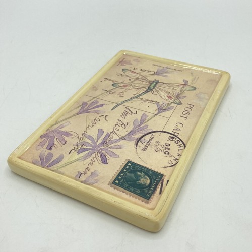 Nancy Shumaker Pallan Postkarte Kunst Schmuck Schale Tablett Untersetzer doppelseitig. - Bild 4 von 11