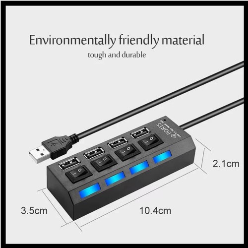 USB Hub 3.0 2.0 Multi-Port Splitter 4/7 Port with Power Switch for PC Laptop - Picture 13 of 13