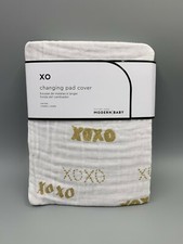 Pottery Barn Kids Modern Baby Organic XO Changing Pad Cover Gold White 9977P