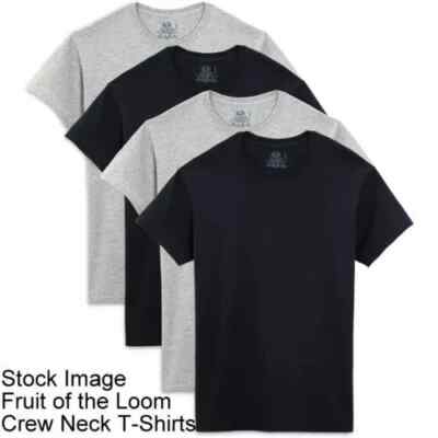 Fruit of the loom Crew T-Shirt 4-Pack Black and Grey | eBay