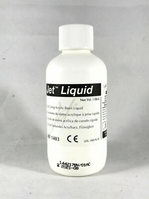 Lang Jet Denture Repair Acrylic Resin Liquid 118ml (4 oz) -