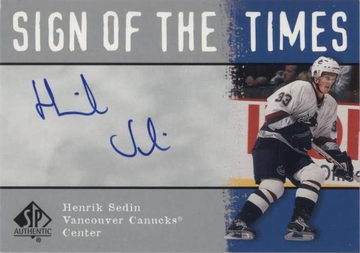 2000-01 SP Authentic - Henrik Sedin #HS - 1 of 1