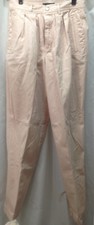Vtg LIZ CLAIBORNE LIZWEAR Peach Heavy Denim Jeans Pleats 8 Made in USA ILGWU EXC