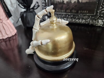 Skeleton Hand Ringing Bell Resin Figurine Halloween Tabletop Decor 5 ...