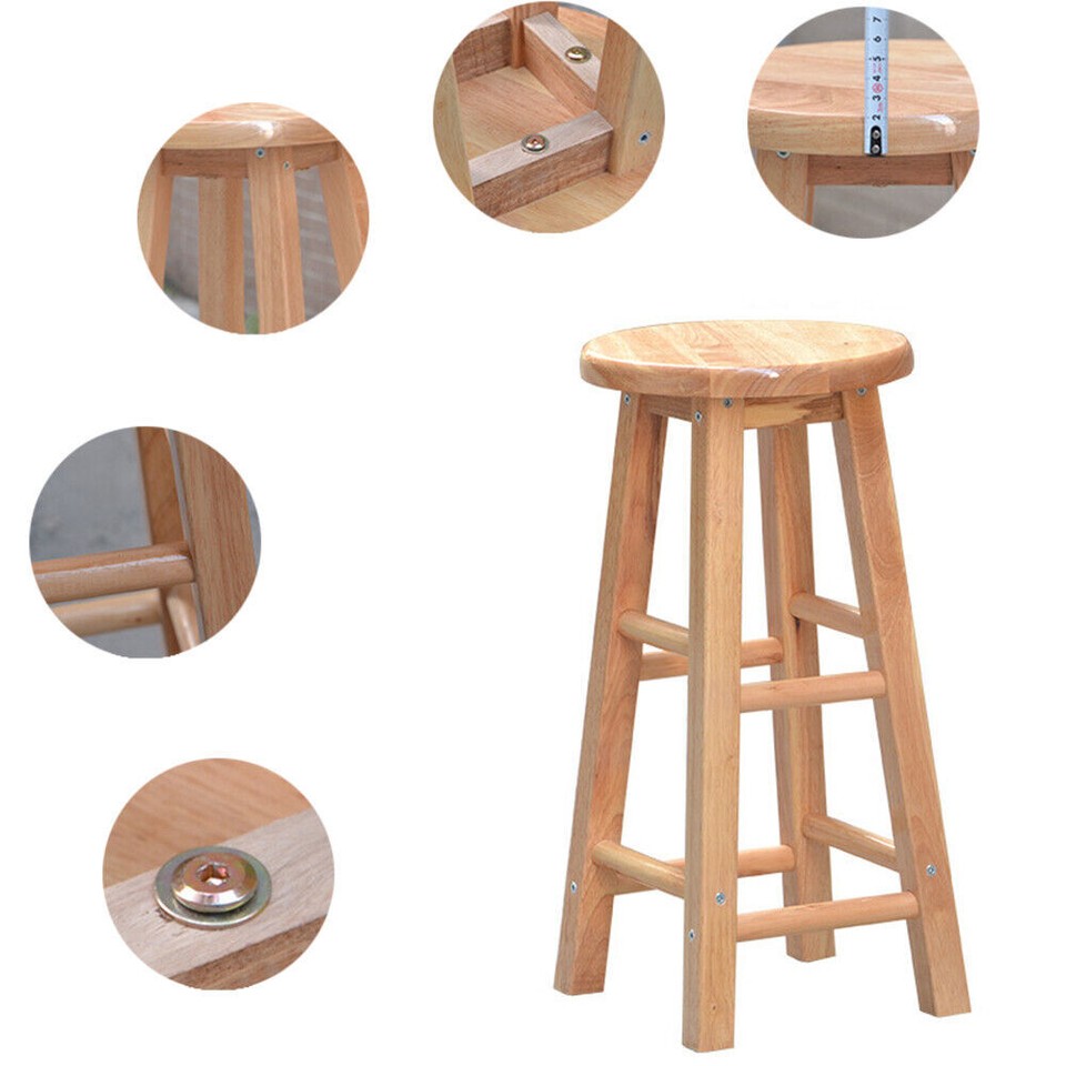 Wooden Bar Stools Kitchen Stools Breakfast Seat Bar Stool Pub Dining