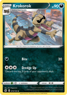 4x Krokorok 079/159 Crown Zenith Pokemon TCG Card NM | eBay