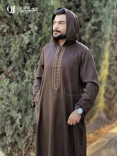 Aljazi Moroccan Thobe for Men with hat, High Quality, Modern FAST SHIPPING