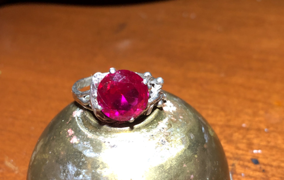 Silver Handmade ring with Garnet - image 1