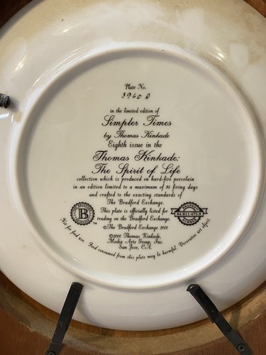 2000 Thomas Kinkade Plate SPIRIT OF LIFE 8th ASK Given Mathew 7 Spiritual - Picture 7 of 9