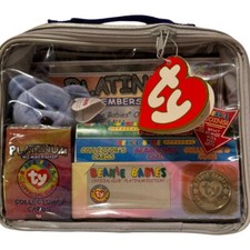Vtg Beanie Babies Official Club Platinum Edition Collectors Case Set W/Seal Case