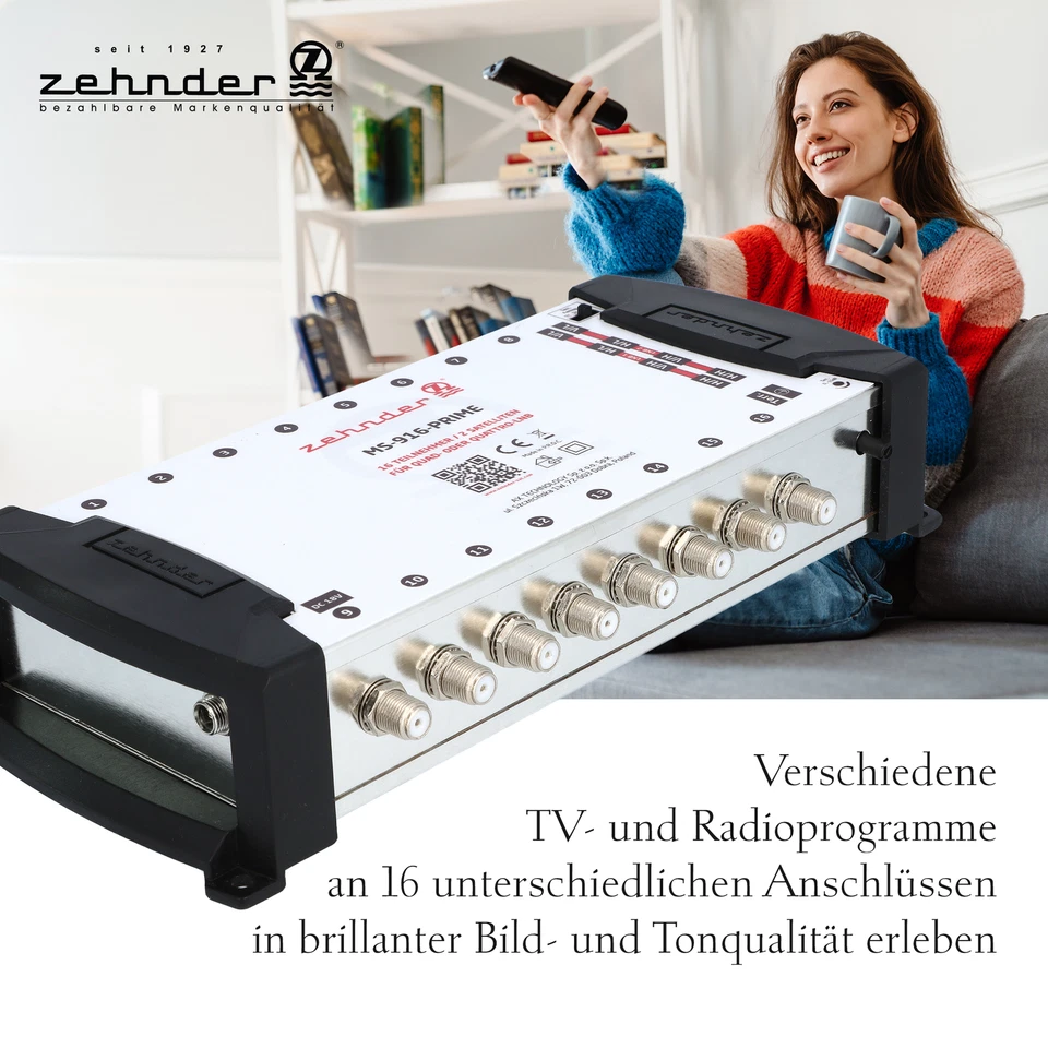 Zehnder 9/16 Multischalter 16 Teilnehmer 2 Satelliten - Regelbare Terrestrik  - Bild 4 von 4