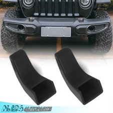 Bumper Tow Hook Covers Upgrade For Jeep Wrangler Jkjl Gladiator 2007-23 Black
