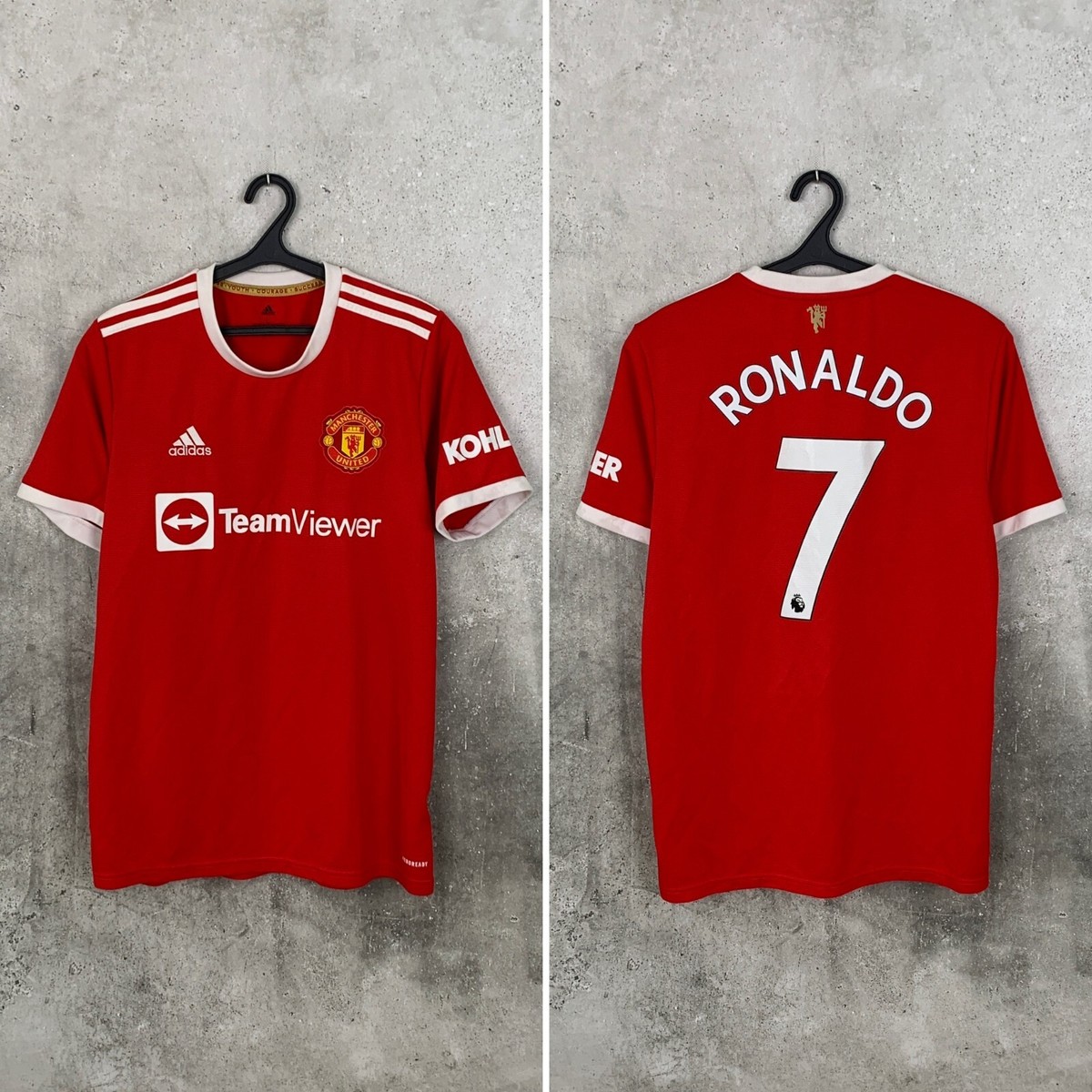 MANCHESTER UNITED 2021 2022 HOME FOOTBALL SHIRT #7 RONALDO ADIDAS
