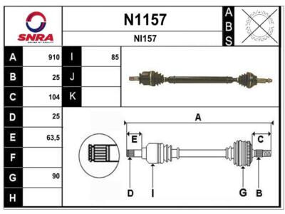 Antriebswelle NISSAN 100 NX 2.0 GTI vorne rechts Schaltgetriebe NEU einbaufertig