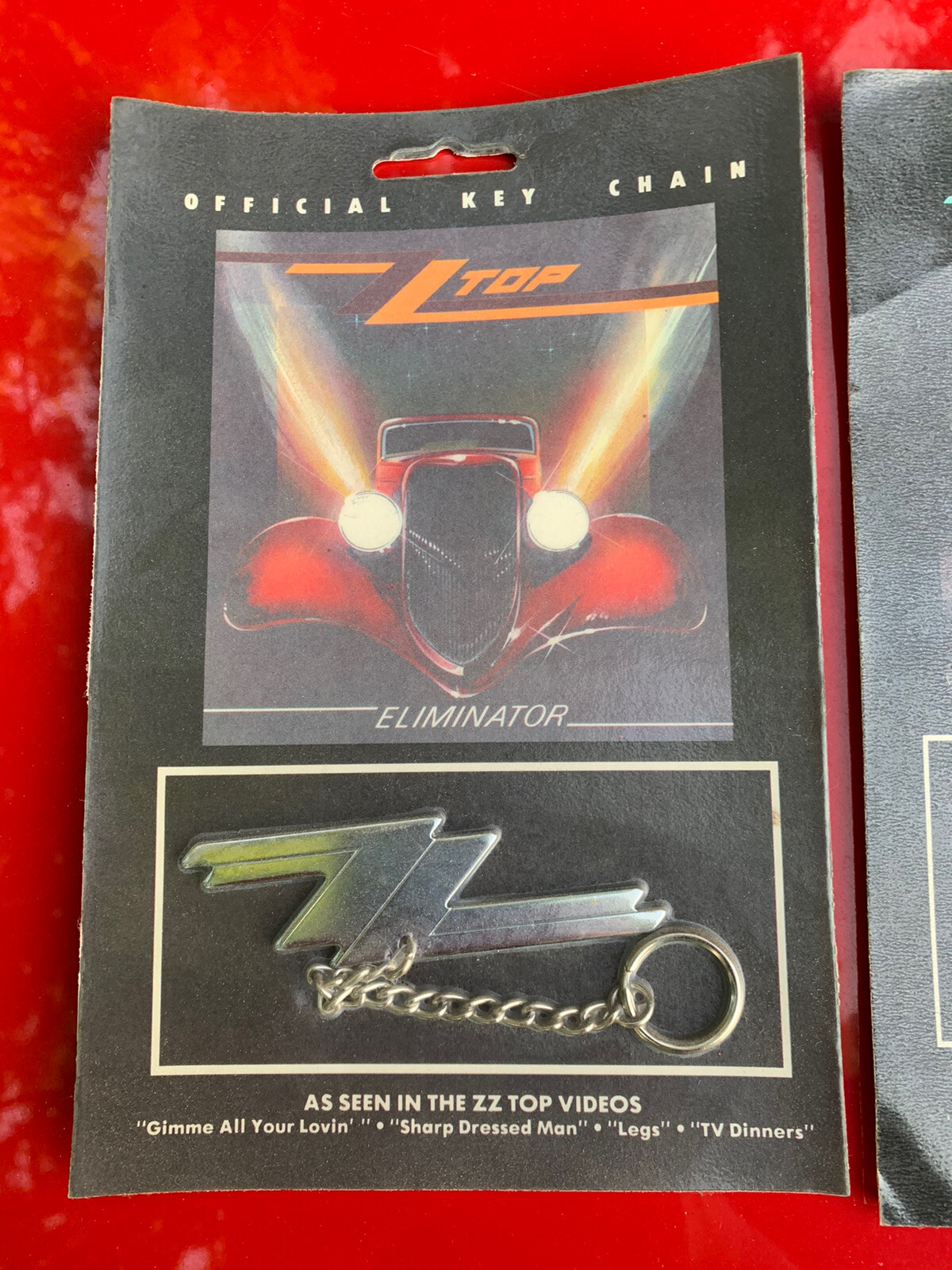 TWO RARE ZZ Top Key Chain Set / Memorabilia / Eliminator 33 Ford Coupe