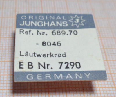 Junghans J 689.70 Wecker Läutwerkrad neuwertig ältere Lagerware