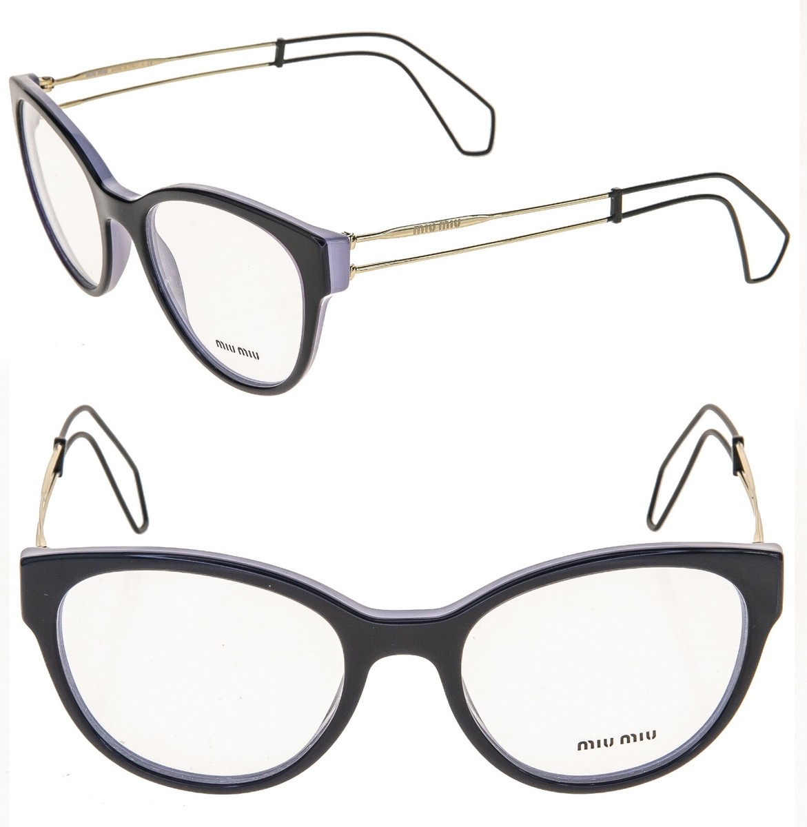 MIU MIU 03P MU03PV Lilac Violet Gold Wire Eyeglasses Optical Frame