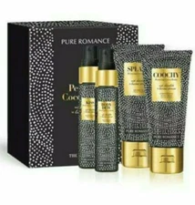 Pure Romance Deluxe Set Peruvian Cocoa Berry Body Dew Coochy Kiss Splash Travel