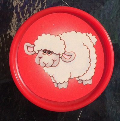 Fisher Price Barnyard Bingo Game Replacement 1 Coin Token Red