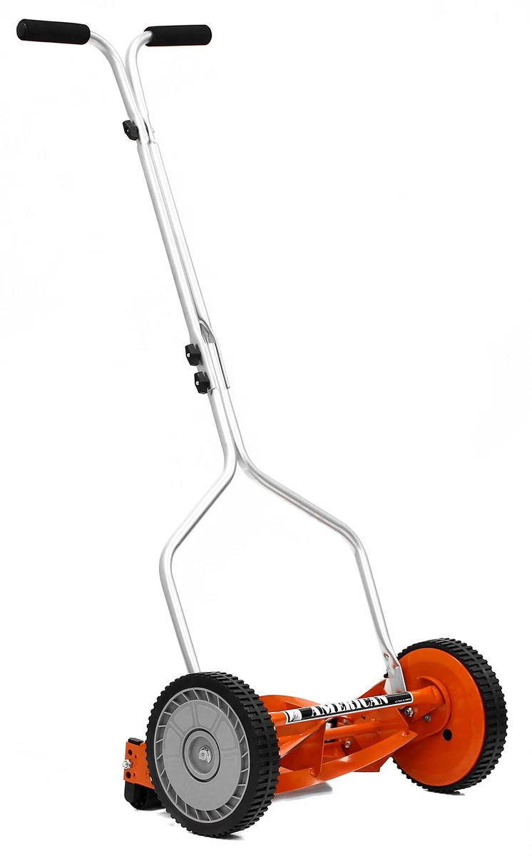 Manual lawn 2024 mower with bag