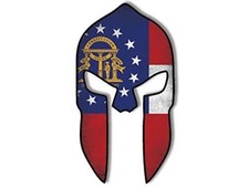MOLON LABE SPARTAN HELMET GEORGIA FLAG 5" STICKER DECAL MADE IN USA
