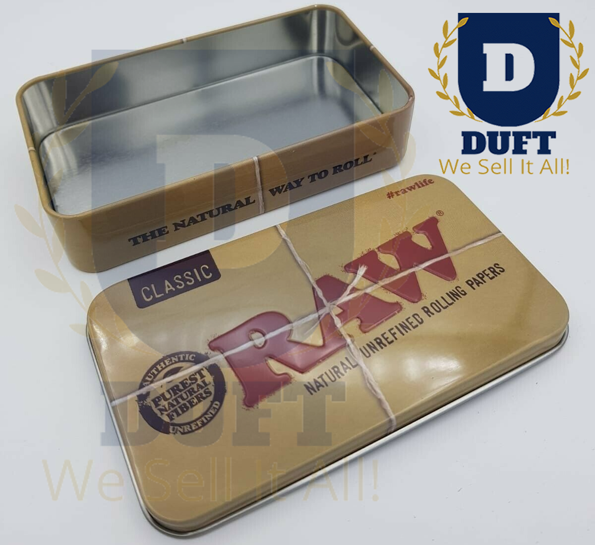 raw tobacco tin RAW Tin Rolling Papers Printed Tobacco Tins Case GENUINE Paper Storage  Stash Box