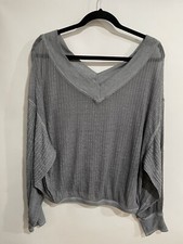 we the free sweater size S gray V neck no material tag