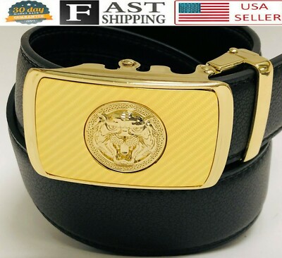Men Women Automatic Ratchet Click Lock Belt Slide Buckle Designer Big and Tall
