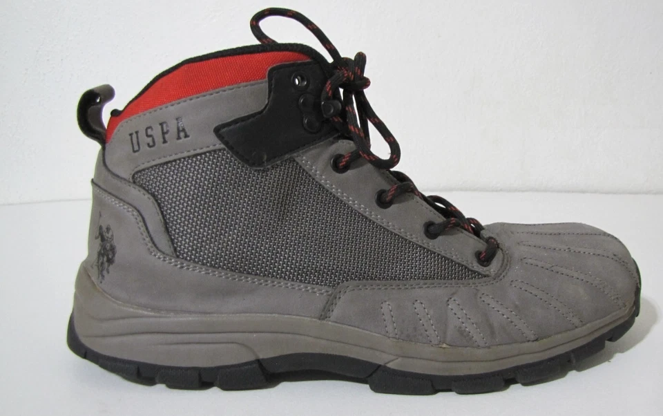 US Polo Association USPA Zermatt Zapatos al Tobillo Botas Gris Oscuro Hombres EE. UU. 10 1/2 Foto 2 de 4