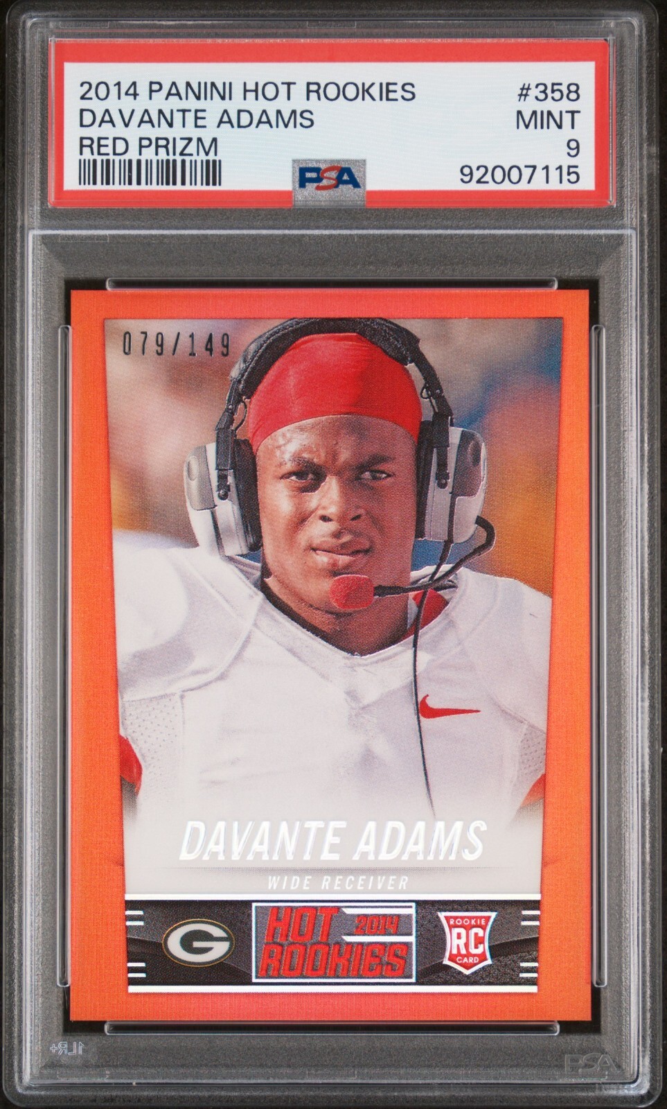 Davante Adams Panini Hot Rookies #358 Red Prizm