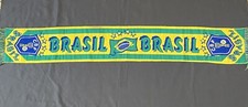 Vintage CBF BRASIL National Team Soccer Football Scarf One-sided Rare