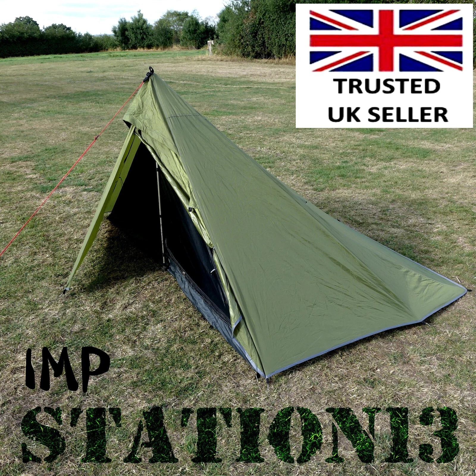 Backpacking & Camping Tent - Lightweight Pyramid Tent - 1.65kg - STATION13 IMP